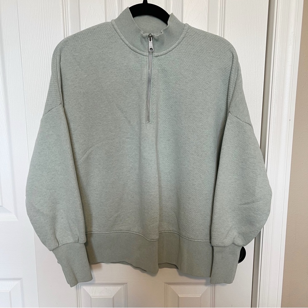 Madewell MWL Airyterry Half-Zip Tunic Sweatshirt - Picture 3 of 7